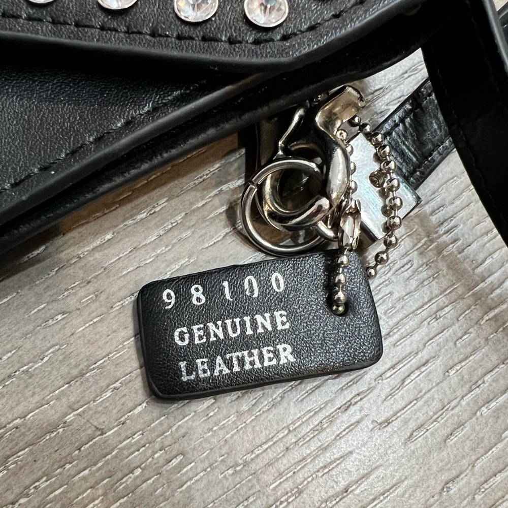 Leather Studded and Crystal Crossbody - Picture 5 of 5
